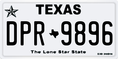TX license plate DPR9896