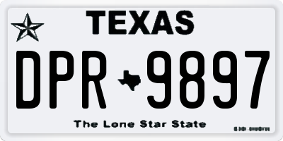 TX license plate DPR9897