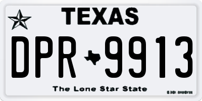 TX license plate DPR9913