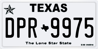 TX license plate DPR9975