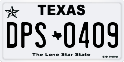 TX license plate DPS0409