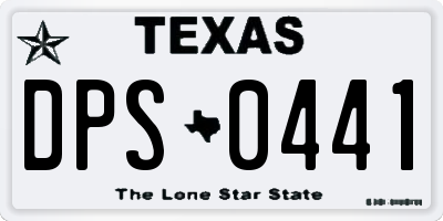TX license plate DPS0441