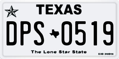 TX license plate DPS0519