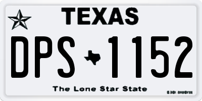 TX license plate DPS1152