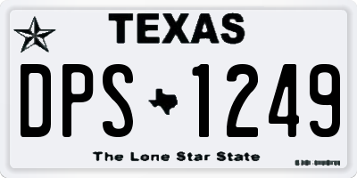 TX license plate DPS1249