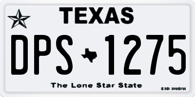 TX license plate DPS1275