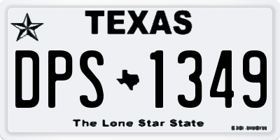 TX license plate DPS1349