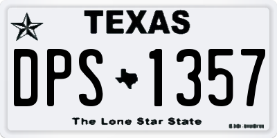 TX license plate DPS1357