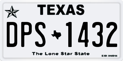 TX license plate DPS1432