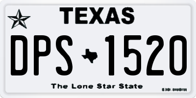 TX license plate DPS1520