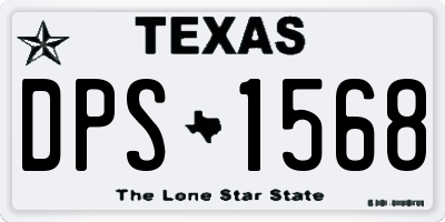 TX license plate DPS1568