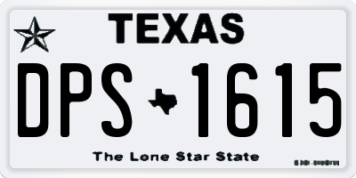 TX license plate DPS1615