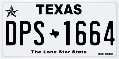TX license plate DPS1664