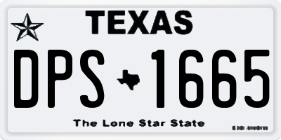 TX license plate DPS1665