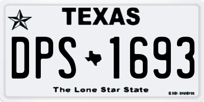TX license plate DPS1693