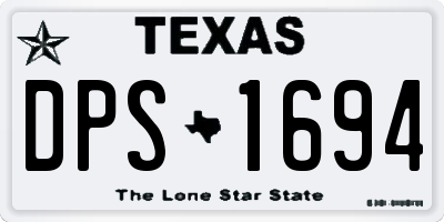 TX license plate DPS1694