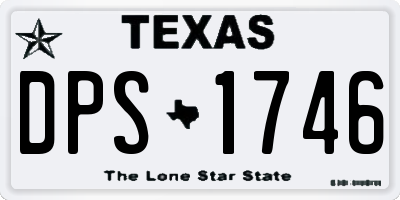 TX license plate DPS1746