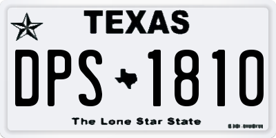 TX license plate DPS1810