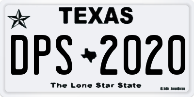 TX license plate DPS2020