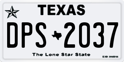 TX license plate DPS2037