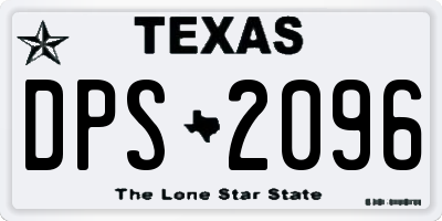 TX license plate DPS2096
