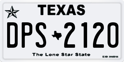 TX license plate DPS2120