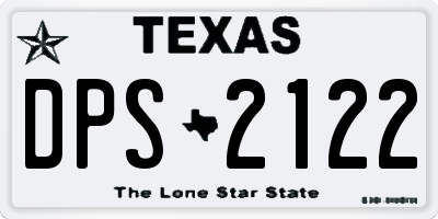 TX license plate DPS2122