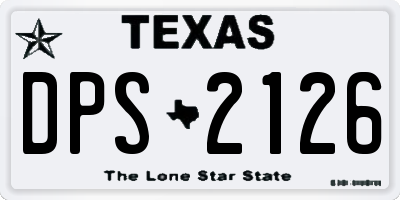 TX license plate DPS2126