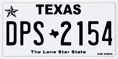 TX license plate DPS2154