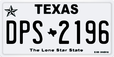 TX license plate DPS2196