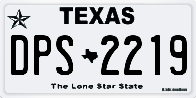 TX license plate DPS2219