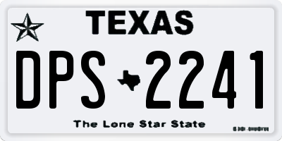 TX license plate DPS2241