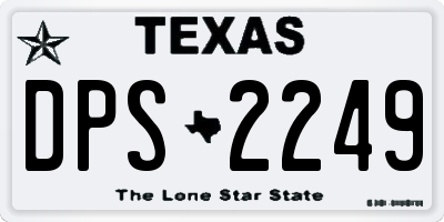 TX license plate DPS2249