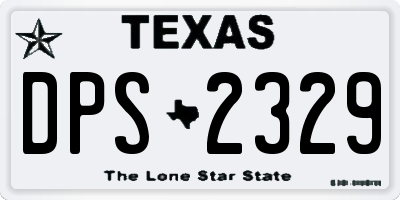 TX license plate DPS2329