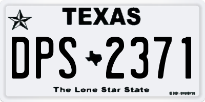 TX license plate DPS2371