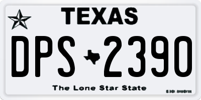 TX license plate DPS2390