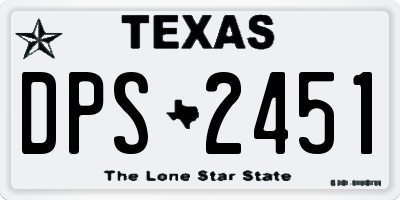 TX license plate DPS2451