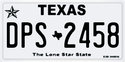 TX license plate DPS2458