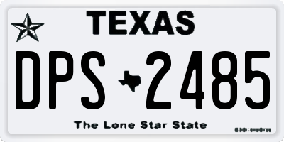 TX license plate DPS2485