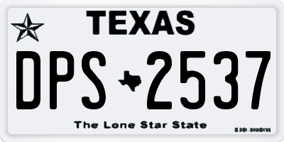 TX license plate DPS2537