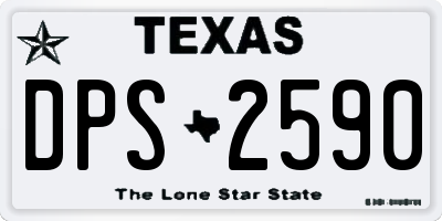 TX license plate DPS2590