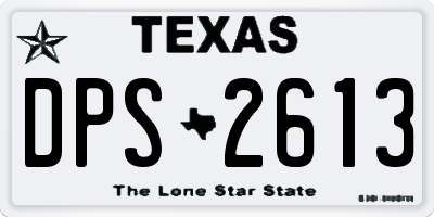 TX license plate DPS2613
