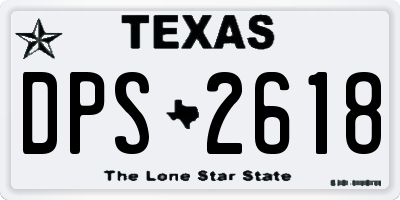 TX license plate DPS2618