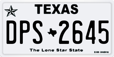 TX license plate DPS2645