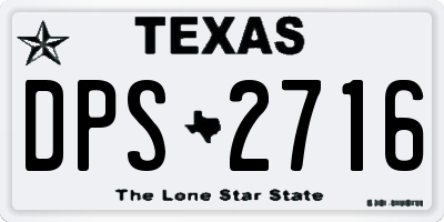 TX license plate DPS2716