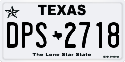 TX license plate DPS2718