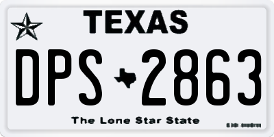 TX license plate DPS2863