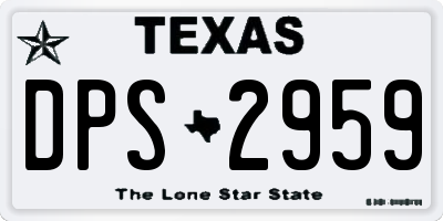 TX license plate DPS2959