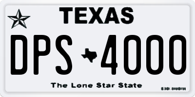 TX license plate DPS4000