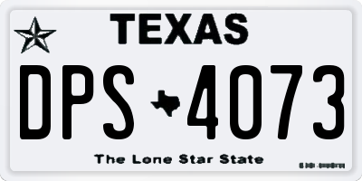 TX license plate DPS4073
